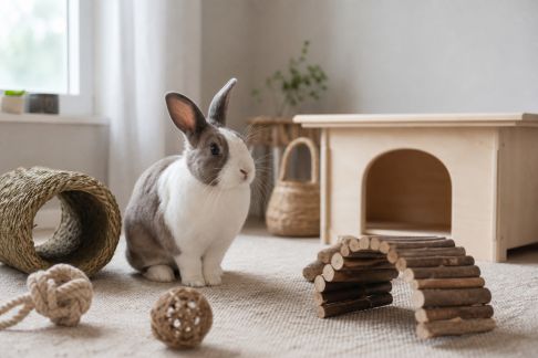 Quels accessoires pour enrichir l’environnement des lapins d’intérieur ?