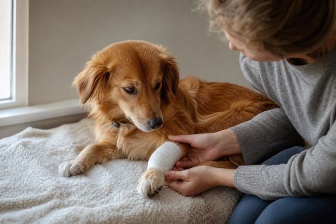 Soins post-opératoires : accompagner la récupération de son animal