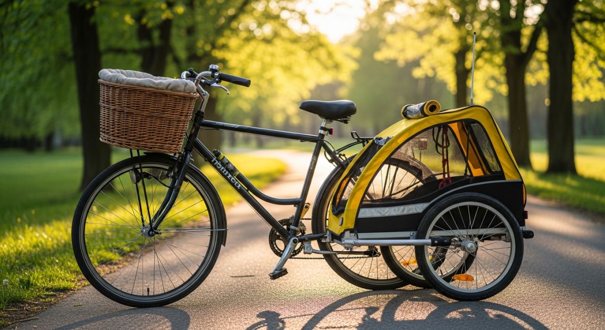 Accessoires de vélo pour animaux : paniers, remorques et sécurité en balade