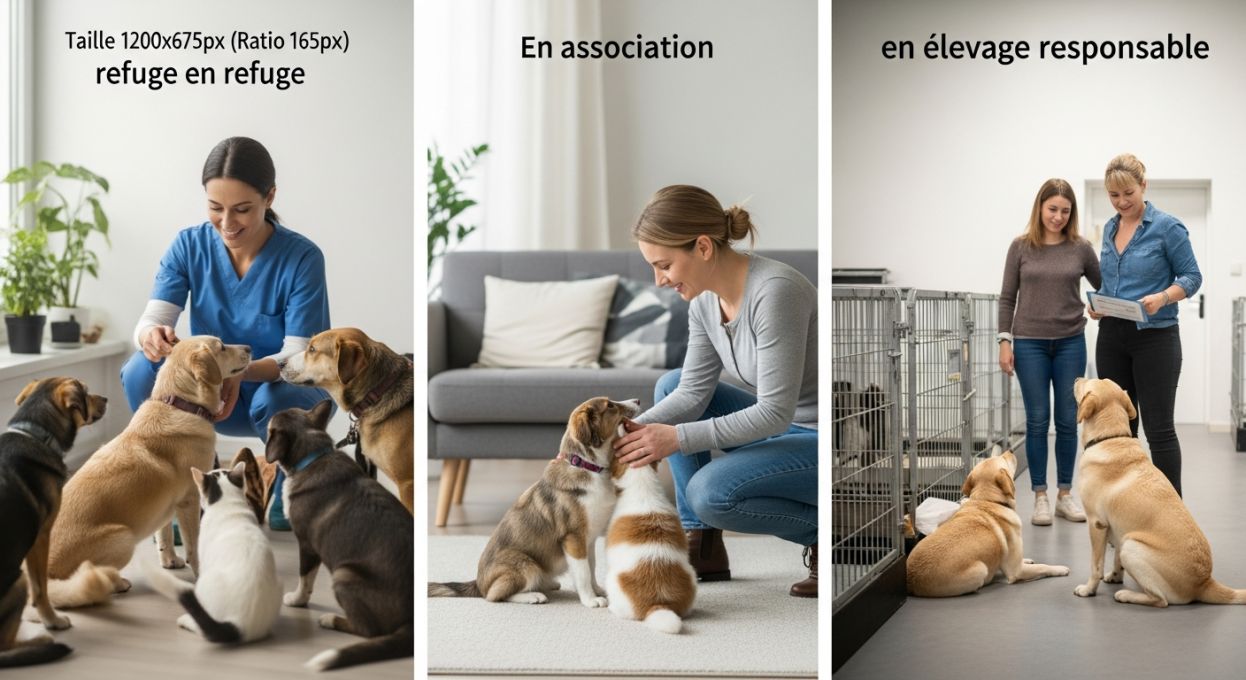 Les différences entre adoption en refuge, en association et en élevage responsable