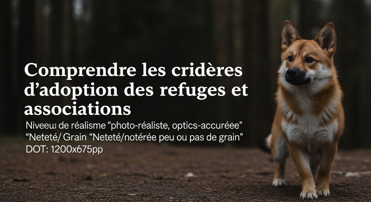 Comprendre les critères d’adoption des refuges et associations