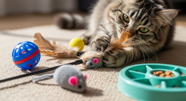 Les jouets préférés des chats : notre sélection testée et approuvée