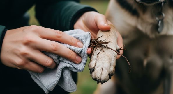 Soin des pattes après une promenade : comment enlever saletés et irritants naturellement